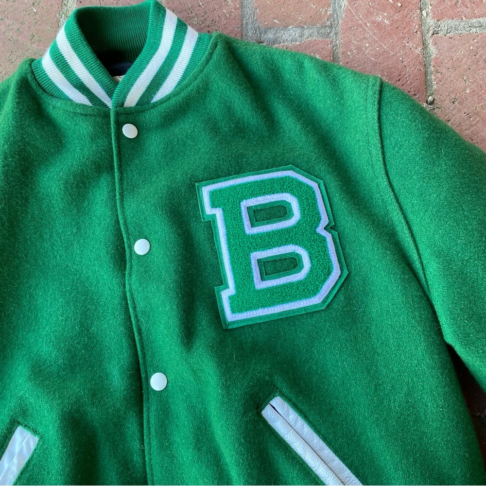 SOLD Vintage 90s Wool Letterman Varsity Bomber Jacket ‘B’ - Picture 2 of 7